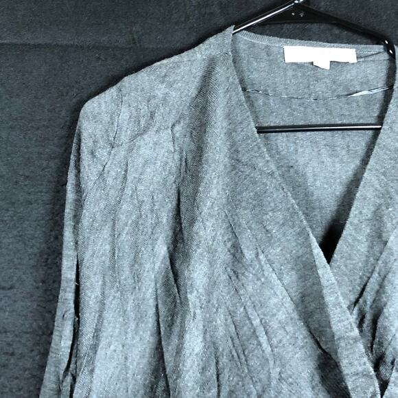 Ann Taylor LOFT Womens Sweater Gray Cardigan Wool Blend Waterfall Open Front XS - Picture 4 of 12